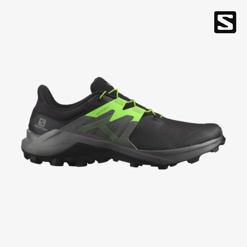Salomon Wildcross 2 Men's Trail Running Shoes Black / Green | CA 53D21
